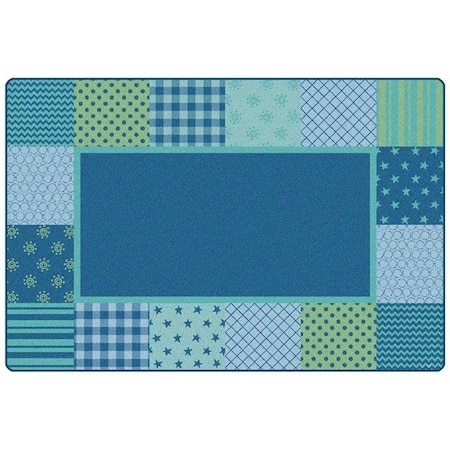 Carpets For Kids Carpets for Kids 1556 6 x 9 ft. Kidsoft Pattern Blocks; Blue - Rectangle 1556